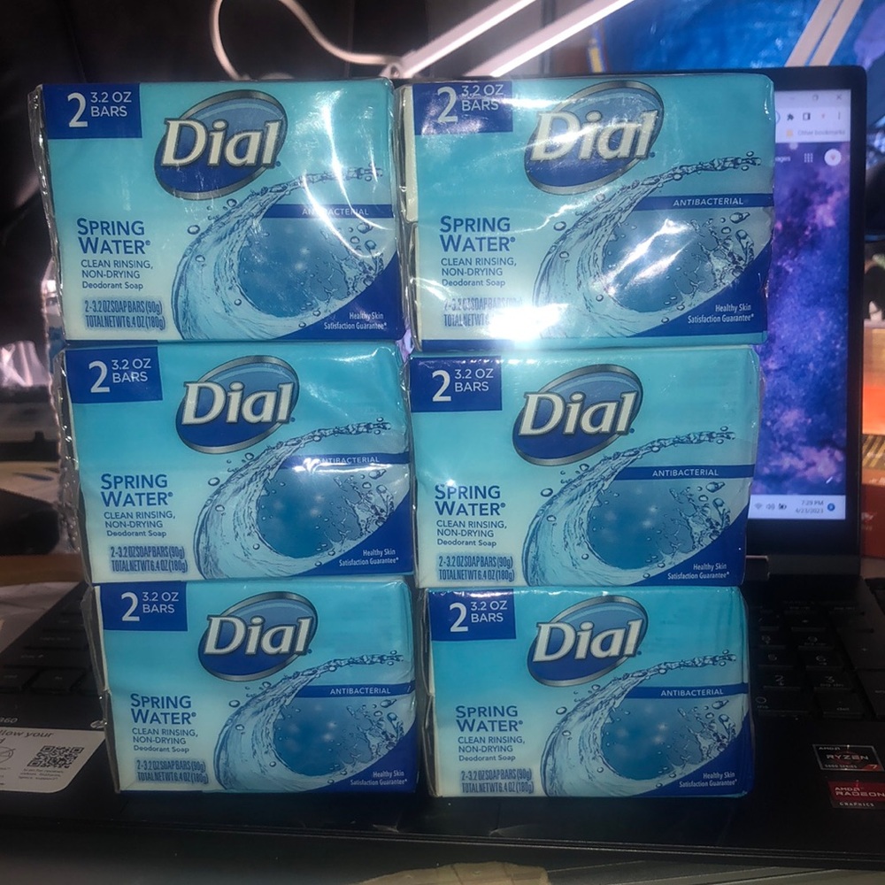 Lot of 12 Bars Dial Spring Water Antibacterial